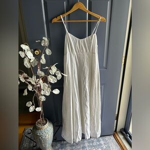 Abercrombie &Fitch long off white linen dress